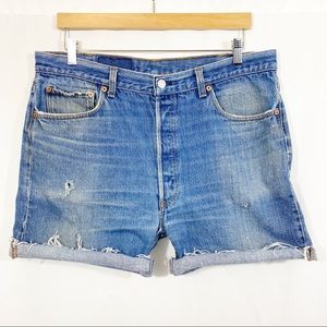 Vintage Levi’s 501 High Waisted Cutoff Denim Short
